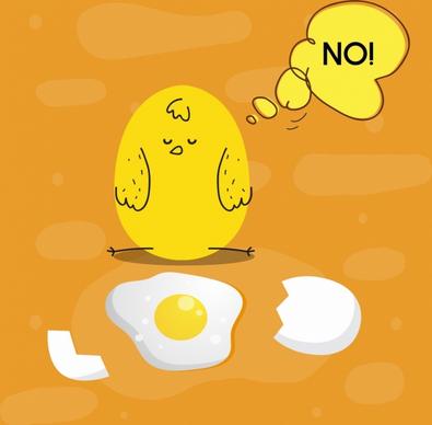 chicken egg background funny stylized sketch