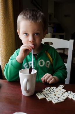 child and hot drink