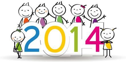 child and new year14 vector