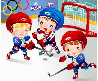 children clip art hockey