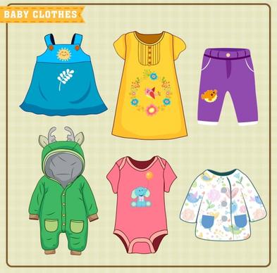 children clothes advertising cute colorful design