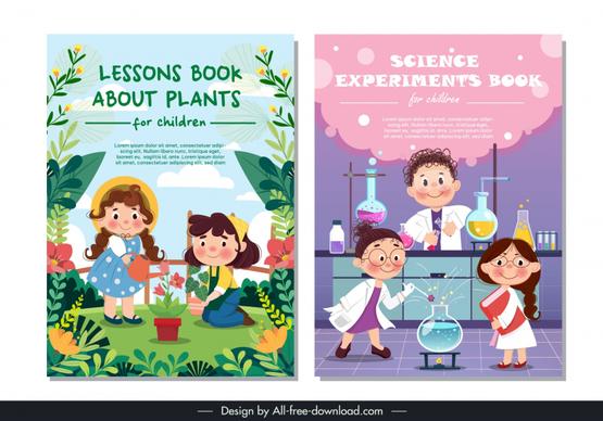 childrens book cover templates cute cartoon characters