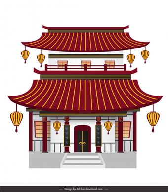 china architecture template elegant classical design