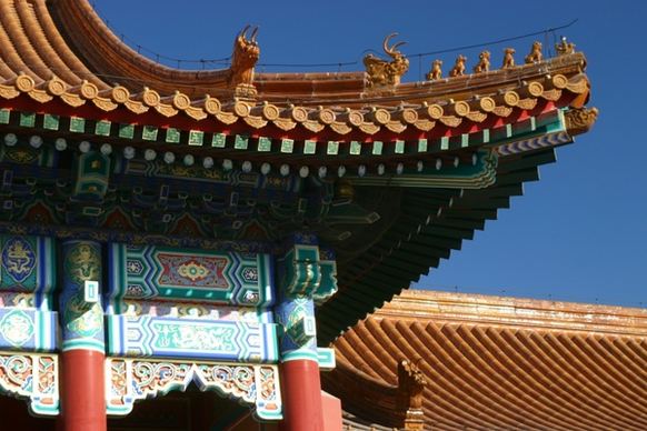 china roof temple