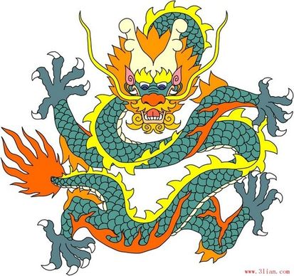 chinese classical dragon vector