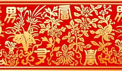 chinese classical pattern vector wealth patterns