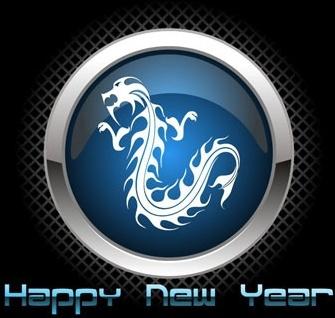 chinese dragon high light icon vector