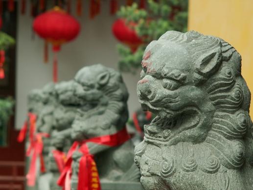 chinese lion statues