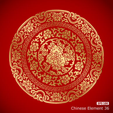 chinese pattern styles vector
