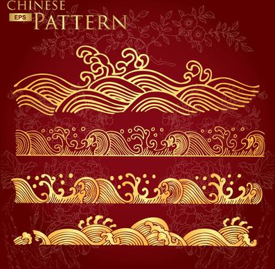 chinese style floral pattern vector graphic