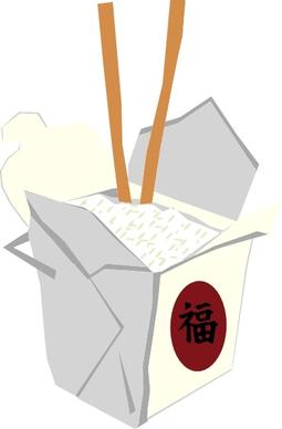 Chinese Take Out Box clip art