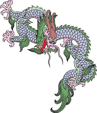 chinese traditional dragon pattern vector