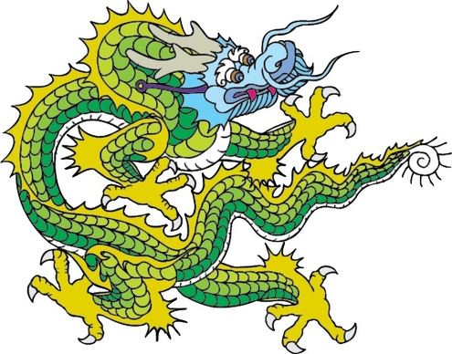chinese traditional dragon vector