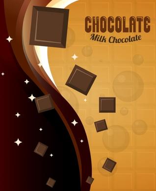 chocolate advertising banner shiny sparkling brown decor
