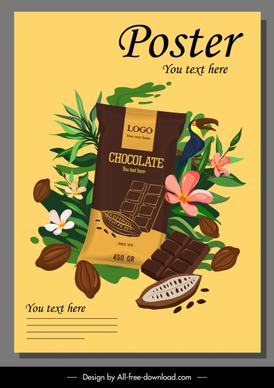 chocolate advertising poster colorful elegant classical decor