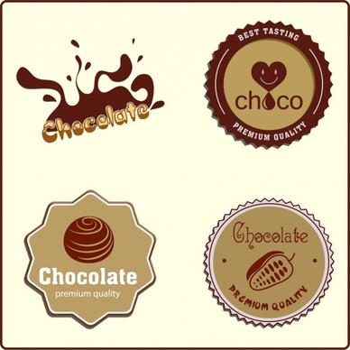 chocolate logotypes brown decor liquid serrated circles design