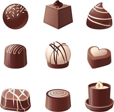 chocolate sweet and candies vector illustration