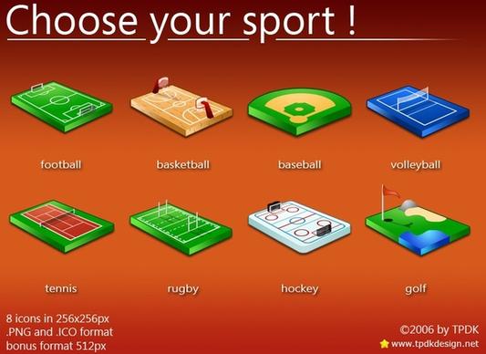 Choose your sport Icons icons pack