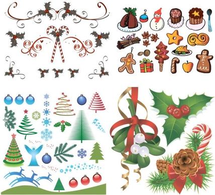 christmas a group of vector elements vector