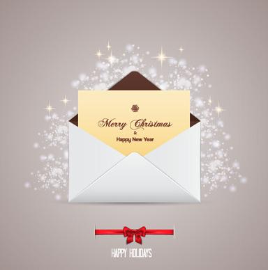 christmas and new year holiday card vector