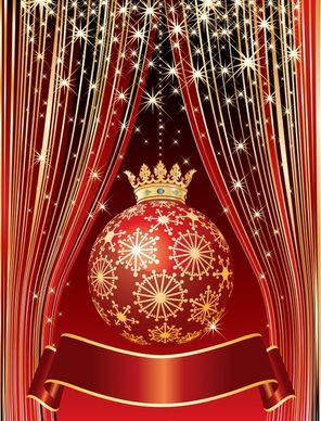 christmas background elegant luxury twinkling bauble crown decor
