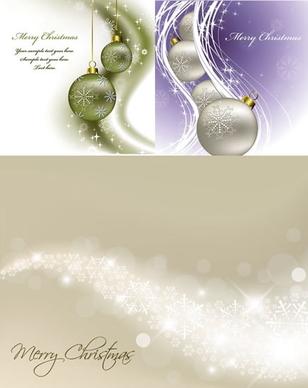 christmas background templates modern twinkling baubles decor