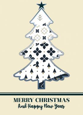 christmas background white fir tree icon flat design