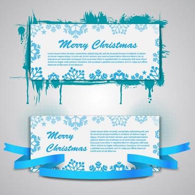 christmas banners vector banner with snowflakes