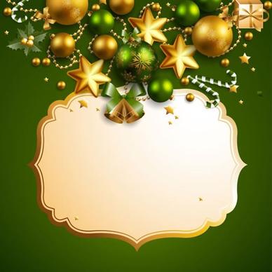 christmas background template luxury modern baubles decor