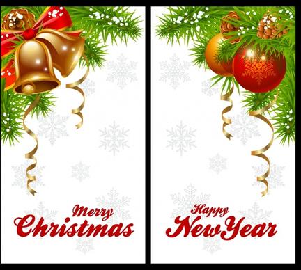 christmas background templates bright colorful baubles decor