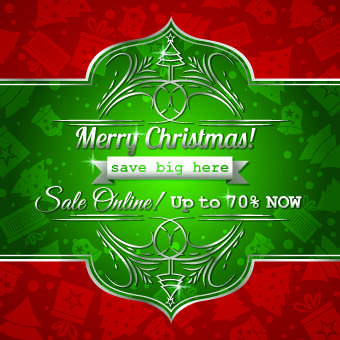 christmas big sale creative design vector background set