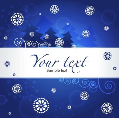 christmas blue background 03 vector