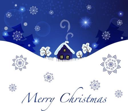 christmas blue background 04 vector