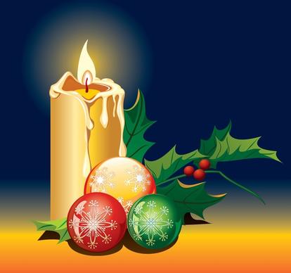 christmas candle vector