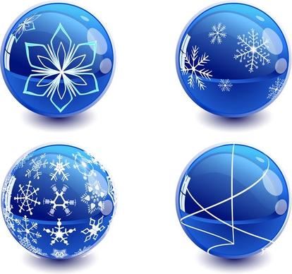 christmas crystal ball vector
