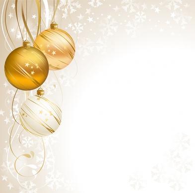 xmas background shiny elegant golden bauble balls decor