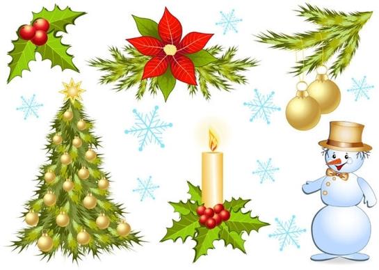 christmas decorations 1 vector