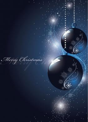 christmas background shiny dark twinkling bauble balls decor