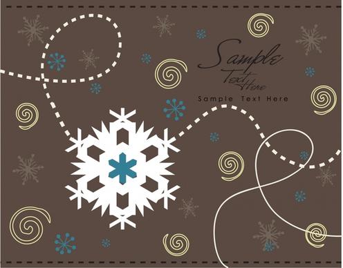 christmas cover template dark design dynamic snowflakes sketch