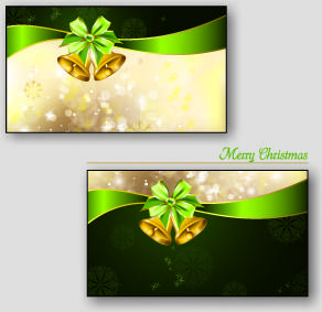 christmas golden greeting cards vector