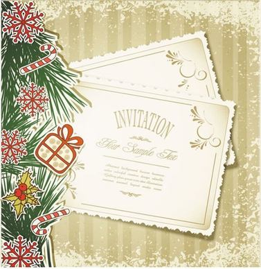 christmas greeting card template vector