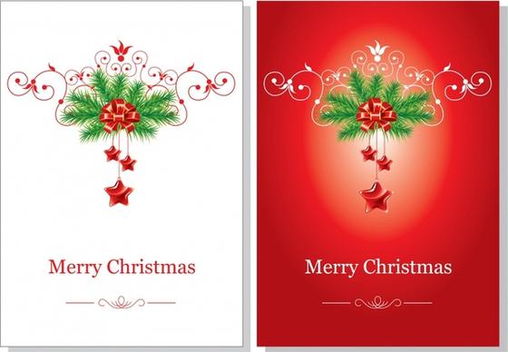 christmas card templates elegant baubles decor