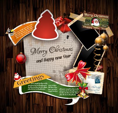 christmas greetings cards vector template