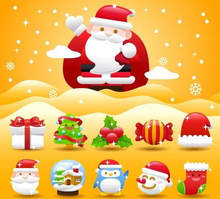 christmas sale background template colorful sparkling icons sketch