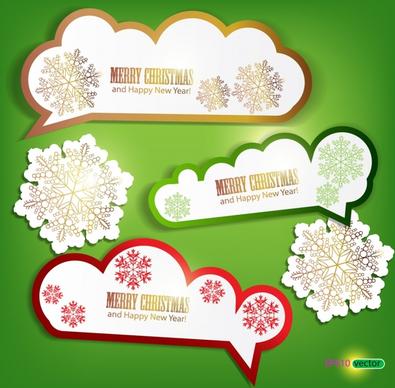 christmas labels vector label stickers