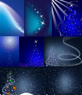 christmas background templates modern twinkling dynamic stars decor