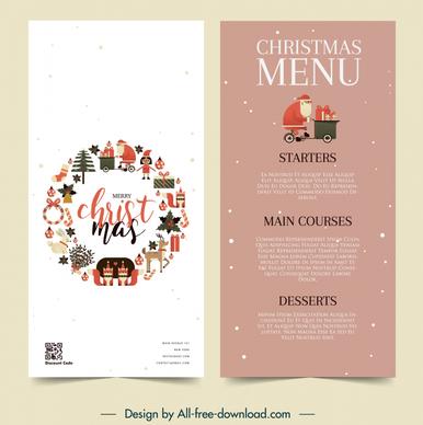 christmas menu template elegant flat xmas elegant layout 