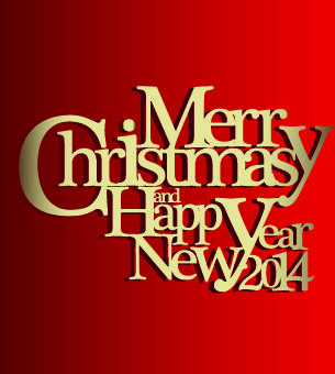 christmas new year text design vector background
