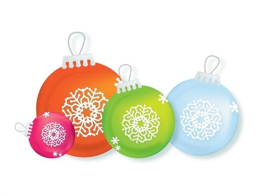 christmas bauble balls vector design with various colors