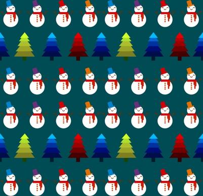 christmas pattern background repeating colored symbols elements decoration